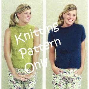 New Reynolds Frisky Shell and Tee 82313 Sleeveless Sweater Knitting Pattern